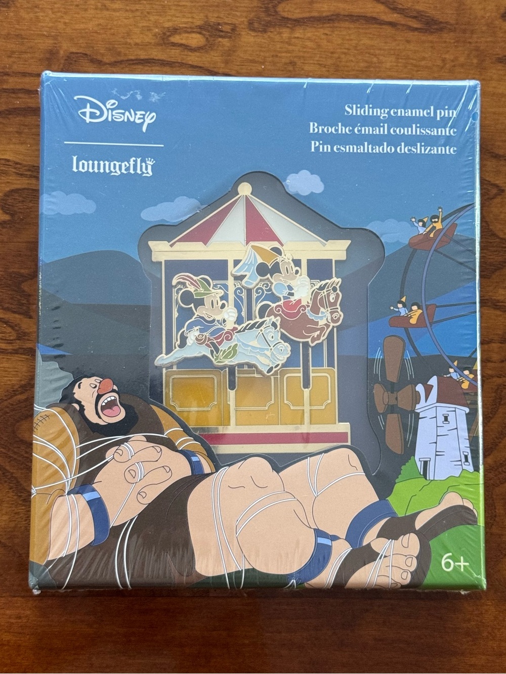Loungefly Disney Mickey Minnie Brave Little Tailor Carousel Sliding 3" LE Pin